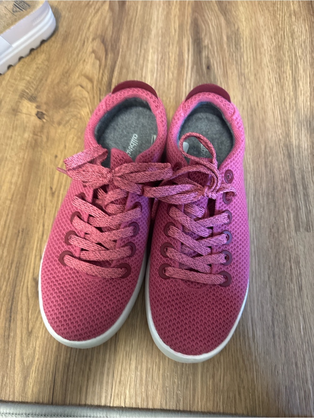 allbirds Women's Pink Knit Lace-Up Sneakers